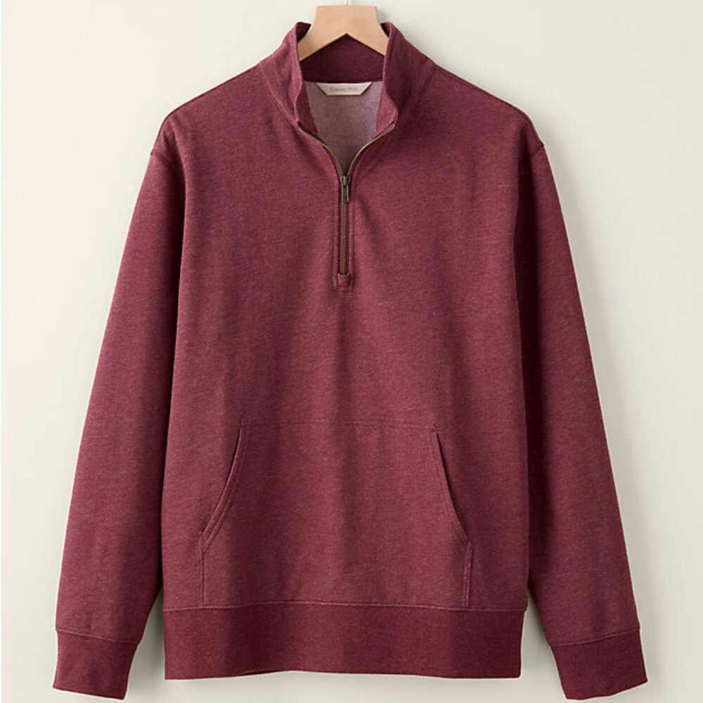 Garnet Hill ~ Men’s French Terry Quarter-Zip Comfy Sweatshirt in size Medium